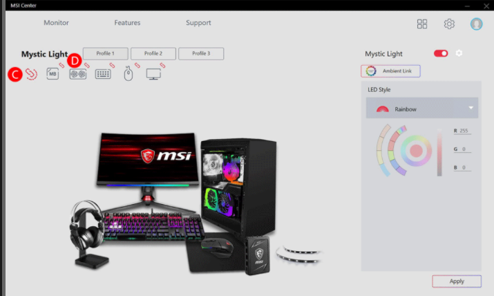 MSI Mystic Light(微星RGB控制軟件)