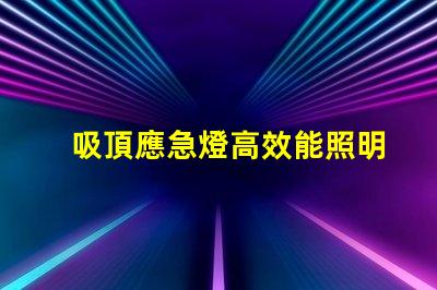 吸頂應急燈高效能照明解決方案,您準備好了嗎