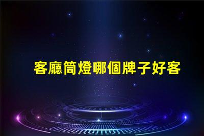 客廳筒燈哪個牌子好客廳照明品牌選擇指南