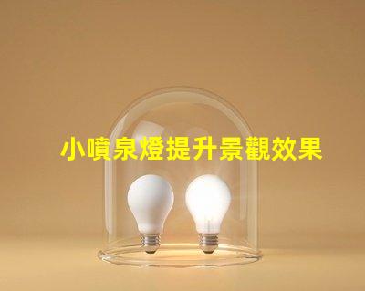 小噴泉燈提升景觀效果的完美選擇嗎