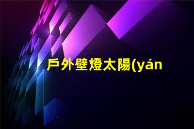 戶外壁燈太陽(yáng)能高效節(jié)能的太陽(yáng)能照明解決方案