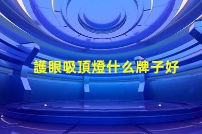 護眼吸頂燈什么牌子好優質燈具品牌推薦與對比