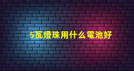 5瓦燈珠用什么電池好