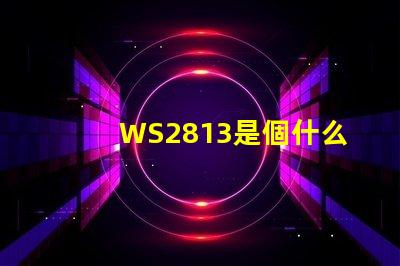 WS2813是個什么玩意？