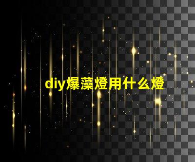 diy爆藻燈用什么燈珠
