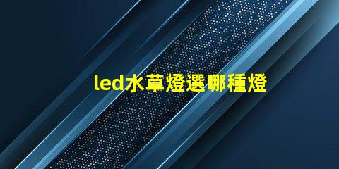 led水草燈選哪種燈珠