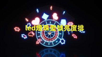 led燈珠型號亮度排名