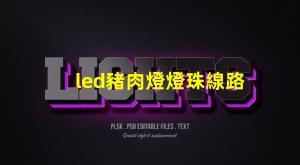 led豬肉燈燈珠線路圖