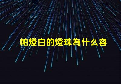 帕燈白的燈珠為什么容易壞