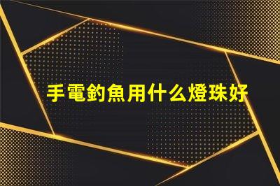 手電釣魚用什么燈珠好