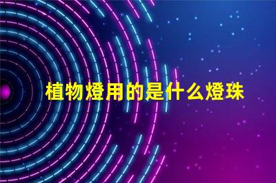 植物燈用的是什么燈珠