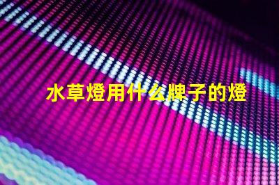 水草燈用什么牌子的燈珠好