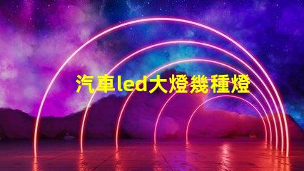 汽車led大燈幾種燈珠