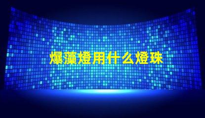 爆藻燈用什么燈珠