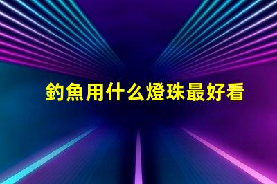 釣魚用什么燈珠最好看圖片