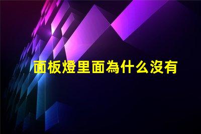 面板燈里面為什么沒有燈珠